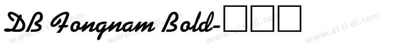 DB Fongnam Bold字体转换
